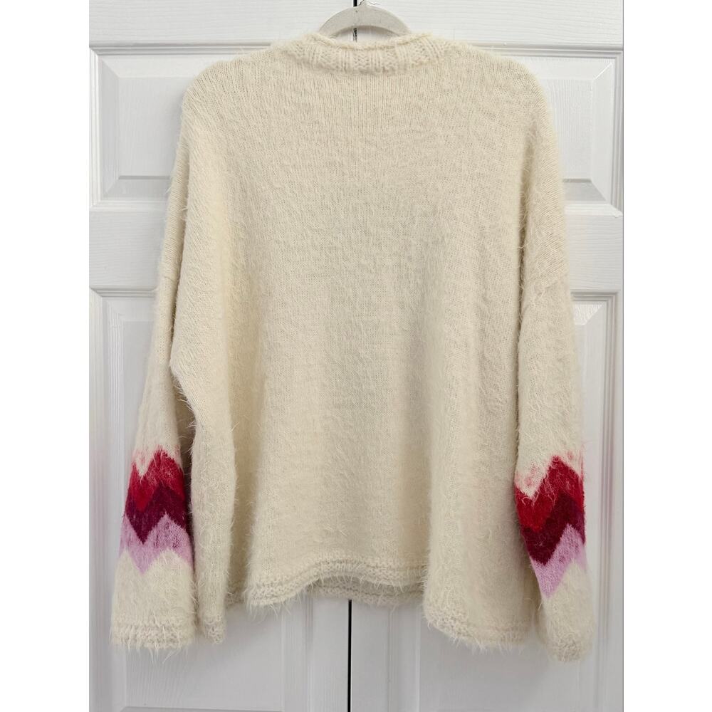 Free People Just Peachy Strawberry Fuzzy
Oversized Pullover Sweater Small - Picture 4 of 6